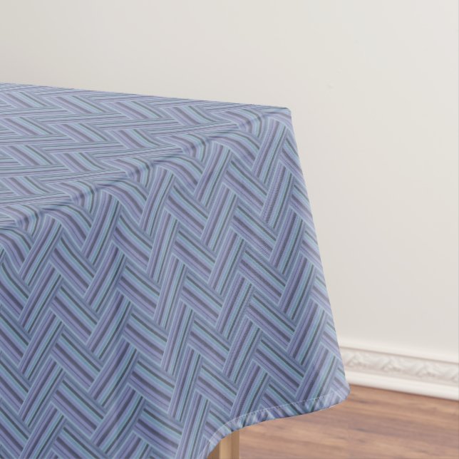 Blaugraue Streifen Tischdecke (Beispiel)