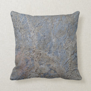 Blaugraue und blassgeflechtete Marmorplatte Textur Kissen