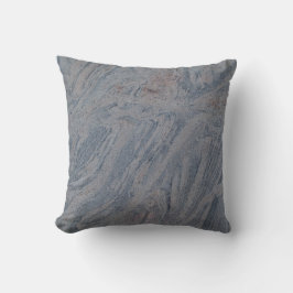 Blaugraue und blassgeflechtete Marmorplatte Textur Kissen