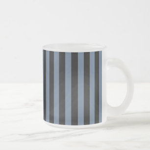 Blaugraue und schwarze Streifen Mattglastasse
