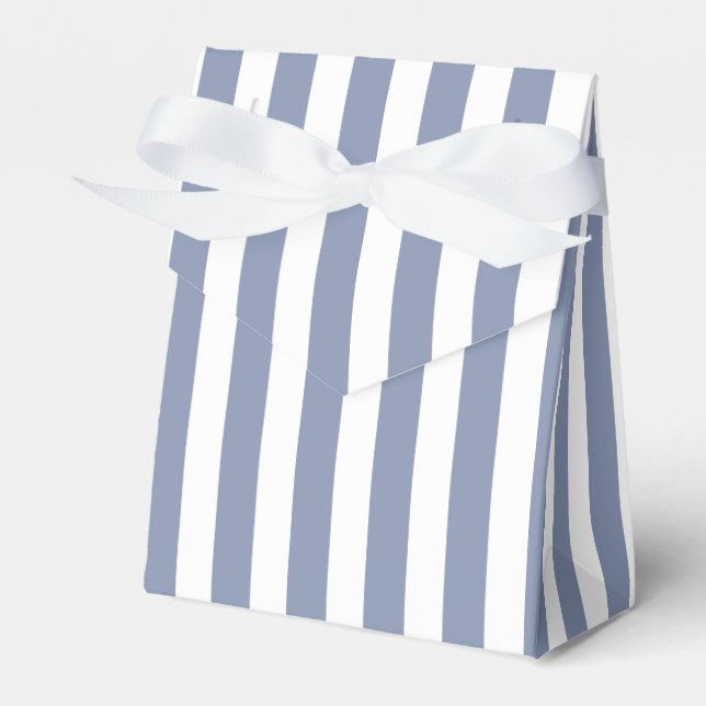 Blaugraue und weiße Streifen Geschenkschachtel (Vorderseite)