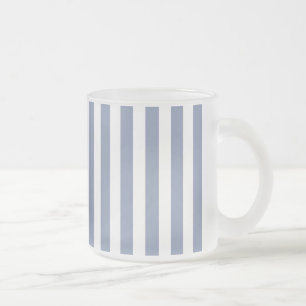 Blaugraue und weiße Streifen Mattglastasse