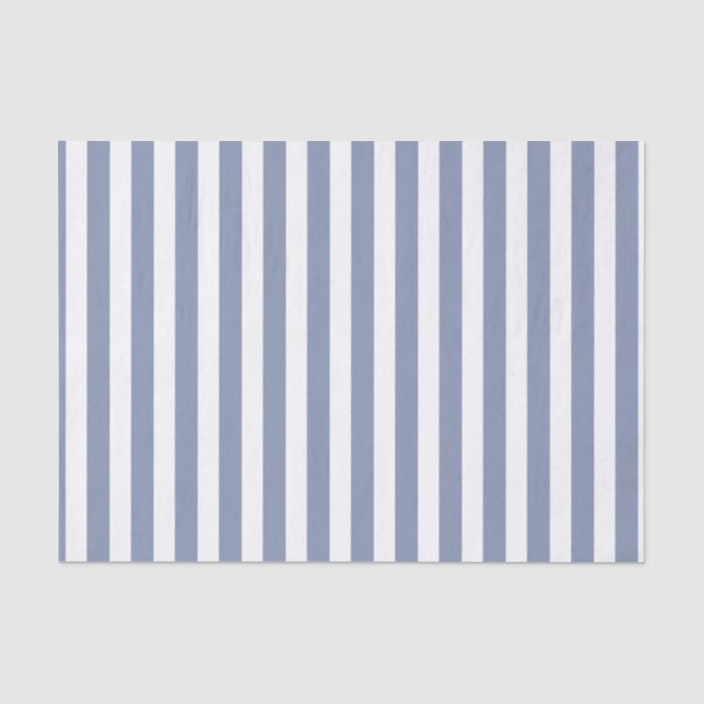 Blaugraue und weiße Streifen Seidenpapier (Vorderseite)