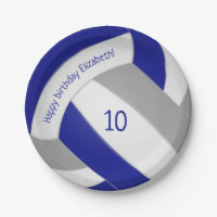 Blaugraue Volleyballmädchen Jungen Sportgeburt