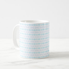 Blaugraue, weiße Pastel Deko Muster Trinktee Kaffeetasse