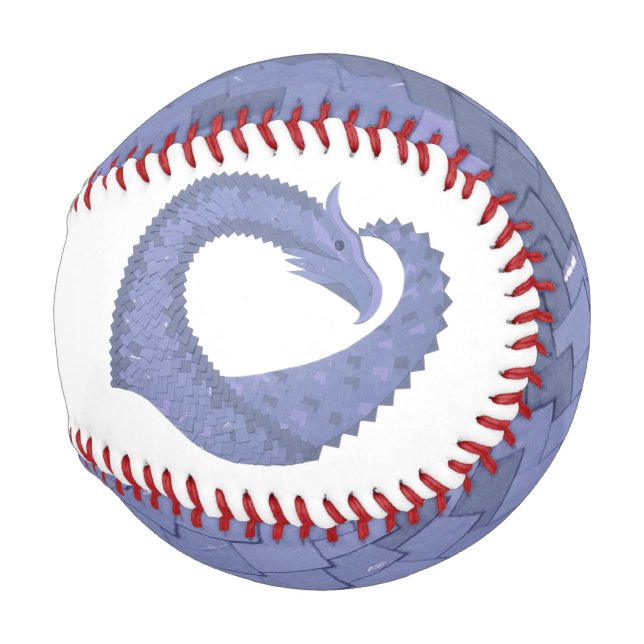 Blaugrauer Drache auf weiß Baseball (Vorne Rechts)