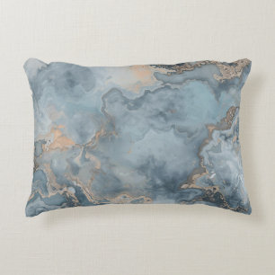 Blaugraues Beige Zeitgenössisches Kissen