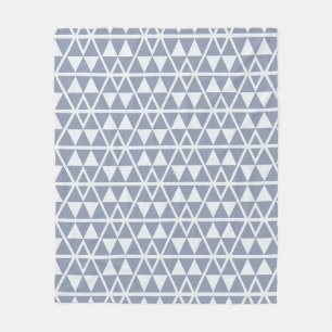 Blaugraues Dreieck Art-Nouveau Geometric Muster Fleecedecke