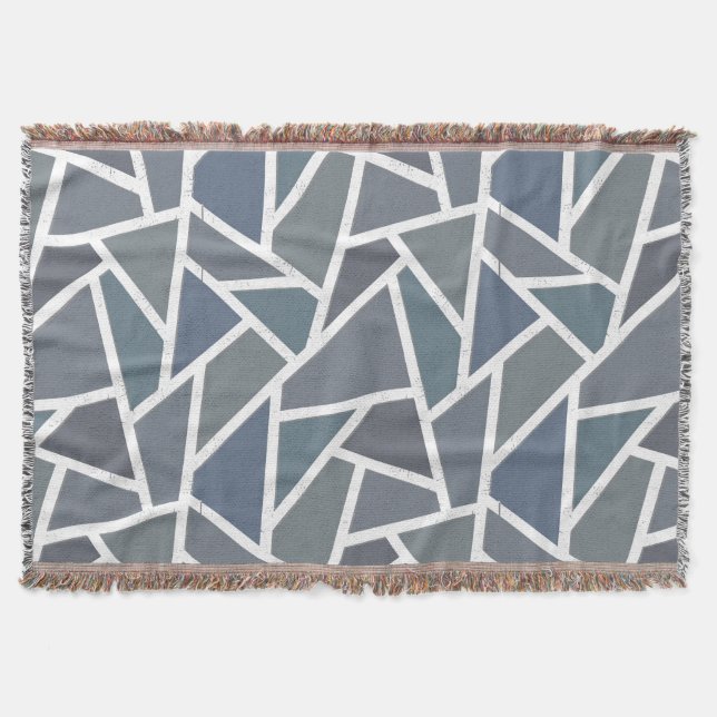 Blaugraues Mosaikmuster Decke (Vorderseite)