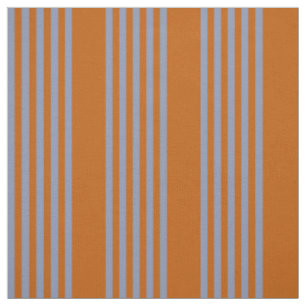 Blaugraues und verbranntes 5-Streifen-Muster Stoff