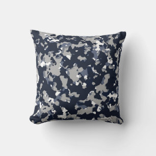 Blaugraues White Camouflage Camouflage Muster Kissen