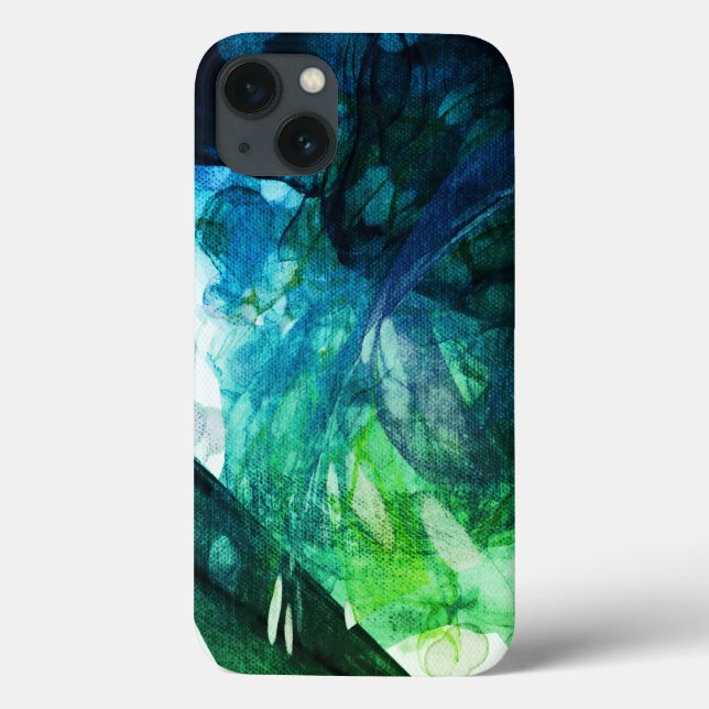Blaugrün abstrakte Kunst Case-Mate iPhone Hülle (Rückseite)