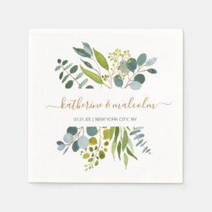 Blaugrün, Eukalyptus Wedding Serviette