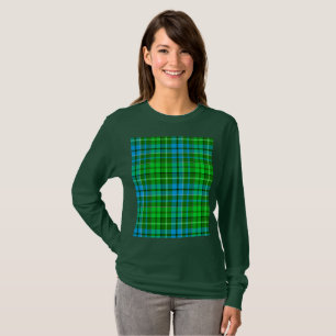 Blaugrün kariert Tartan Grün T-Shirt