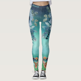 Blaugrün Leggings