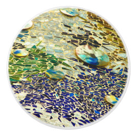 Blaugrün-Mosaik Keramikknauf