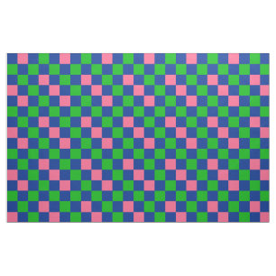 Blaugrün Rosa Karomuster Design  Stoff