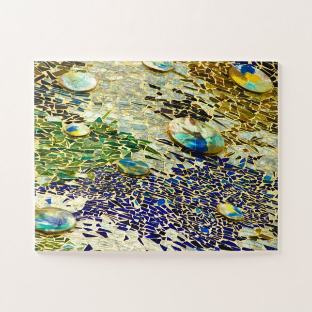 Blaugrün-Spanisches Mosaik (Horizontal)