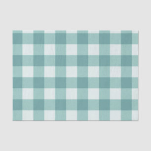 Blaugrün Türkis Grün Tartan Karo Muster Druck Seidenpapier