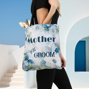 Blaugrüne Aquarellblumen Elegante Hochzeit Tasche