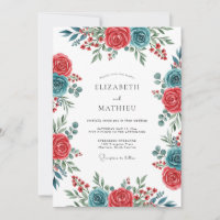 Blaugrüne Botanische Hochzeit mit Esprit