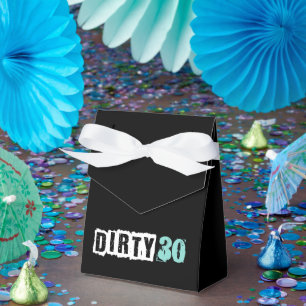 Blaugrüne Dirty 30 Geburtstagsfeier Geschenkschachtel