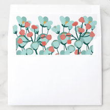 Blaugrüne florale personalisierte Briefpapier-Umsc