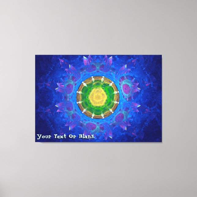 Blaugrüne Gefärbte Krawatte Leinwanddruck (Vorderseite)