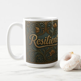 Blaugrüne goldene widerstandsfähige Bestätigungs-K Kaffeetasse