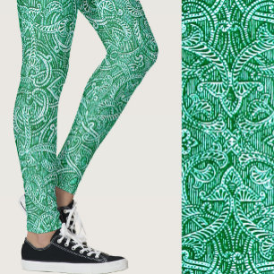 Blaugrüne moderne stilvolle Trendmuster Leggings