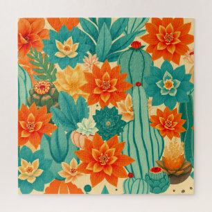 Blaugrüne Orangen Wüstenkaktusblüte