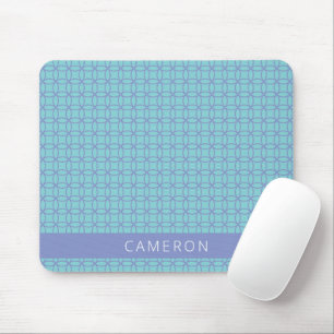 Blaugrüne Periwinkel-Geometrie Personalisierter Na Mousepad