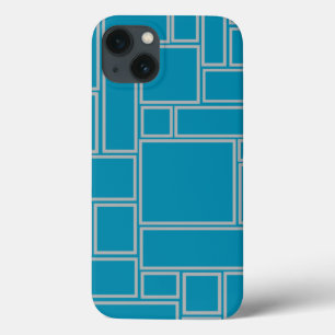 Blaugrüne Rechtecke Case-Mate iPhone Hülle