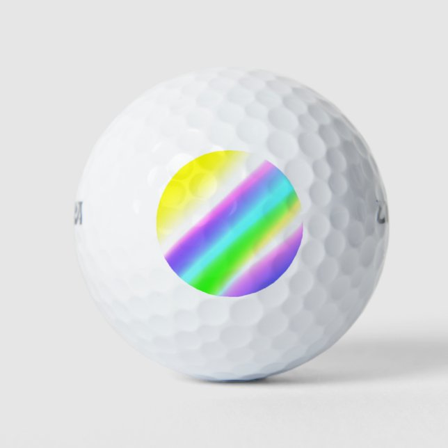 Blaugrüne Regenbogen-Abstract-Textur-Muster-Kunst Golfball (Vorderseite)