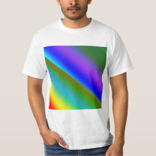 Blaugrüne Regenbogen-Abstract-Textur-Muster-Kunst T-Shirt