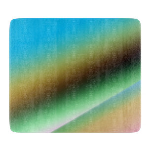 Blaugrüne Regenbogen-Abstrakt-Textur-Muster-Kunst Schneidebrett