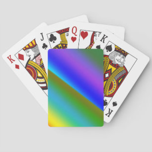 Blaugrüne Regenbogen-Abstrakt-Textur-Muster-Kunst Spielkarten