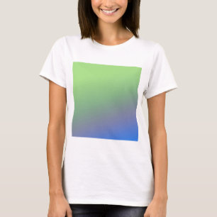 Blaugrüne Regenbogen-Abstrakt-Textur-Muster-Kunst T-Shirt