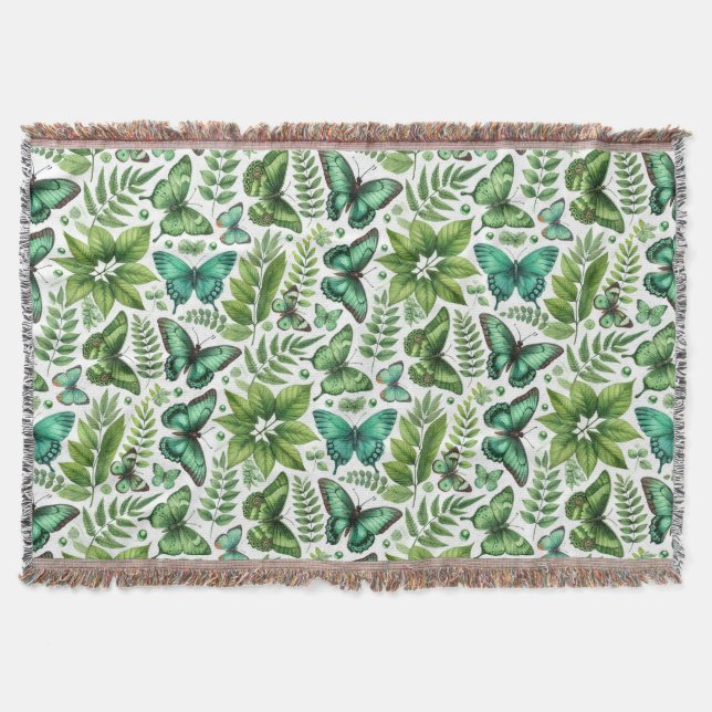 Blaugrüne Schmetterlinge Decke (Vorderseite)