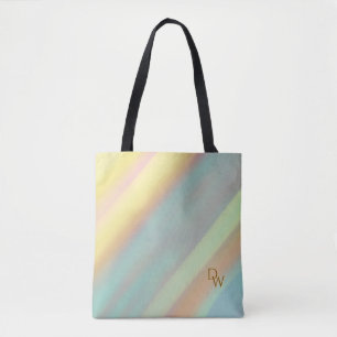 Blaugrüne Strandküste Anfangsbuchstaben  Tasche