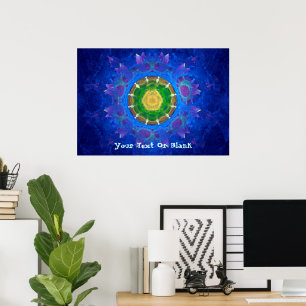 Blaugrüne Tie-Dye Poster