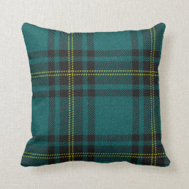 Blaugrüner Tartan doppelseitig Kissen