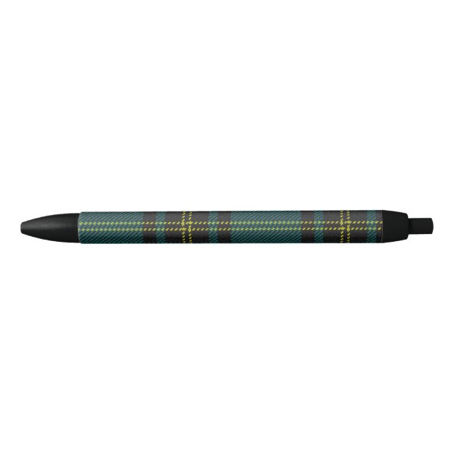 Blaugrüner Tartan Kugelschreiber (Vorderseite)