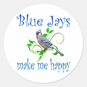 Blauhäher Runder Aufkleber