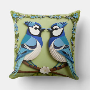 🐦 Blauhäher Vogel Natur Heim Dekoration 🌿 Kissen