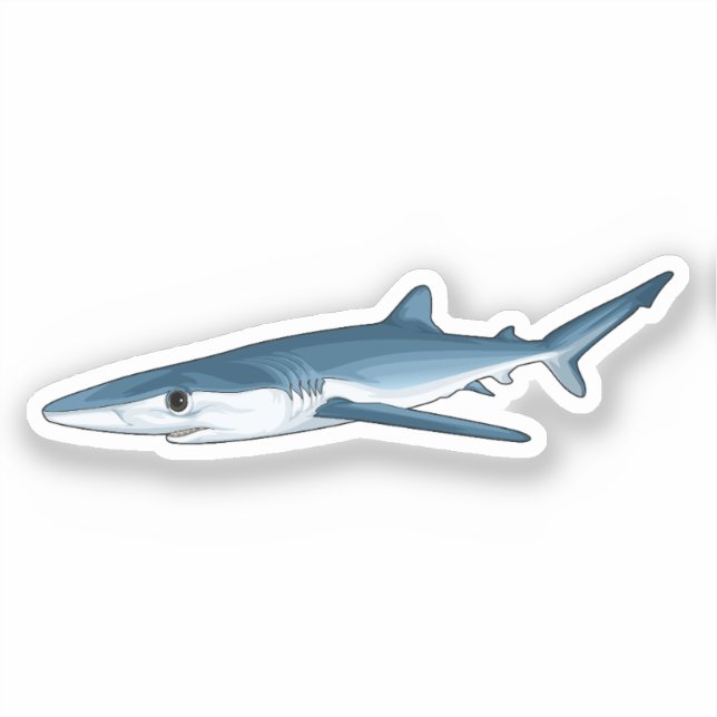 Blauhai Aufkleber (Vorderseite)