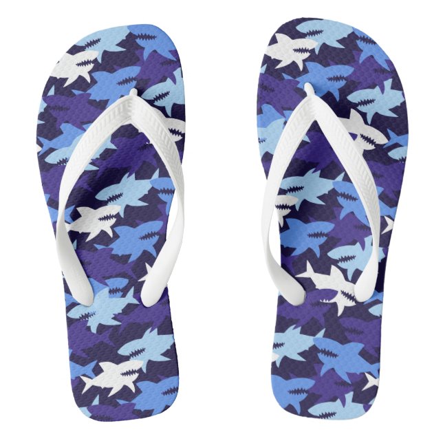 Blauhaie Camouflage Muster Flip Flops (Fußbett)