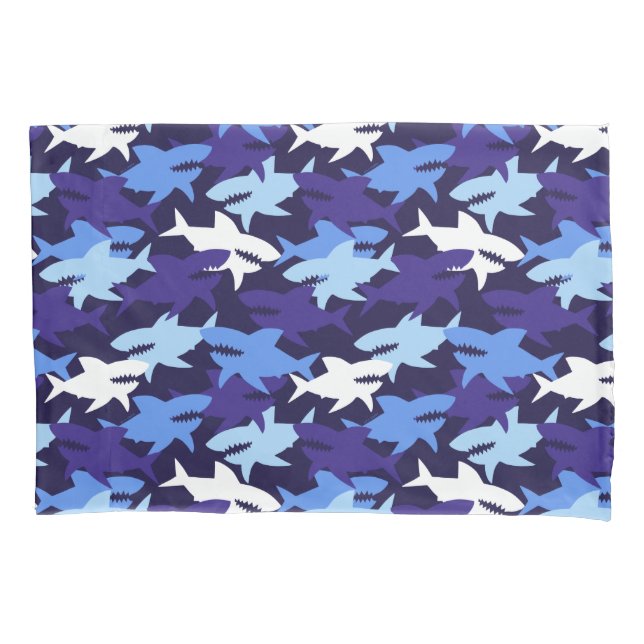 Blauhaie Camouflage Muster Kissenbezug (Vorderseite)