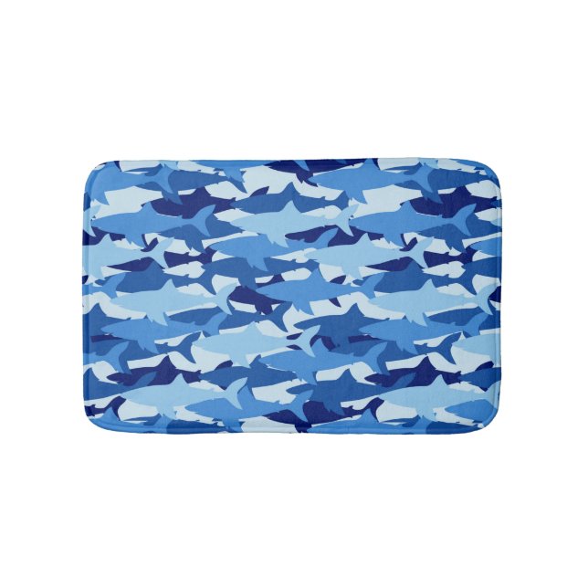 Blauhaie-Muster Badematte (Vorderseite)