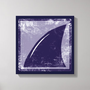 Blauhaisflossen Leinwanddruck